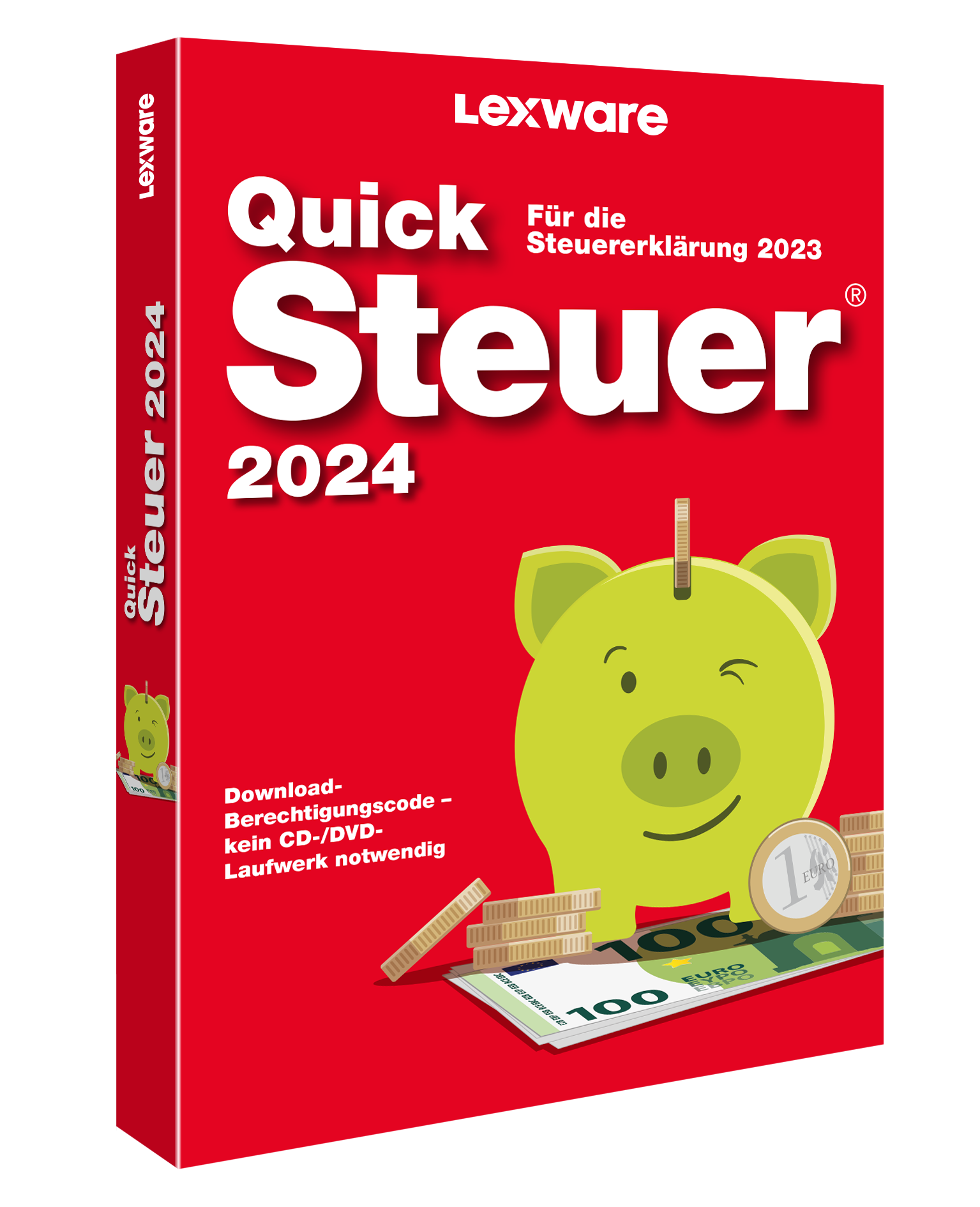 Lexware Quicksteuer 2024 für die Steuererklärung 2023, Download-Berechtigungscode, kein CD-/DVD-Laufwerk notwendig