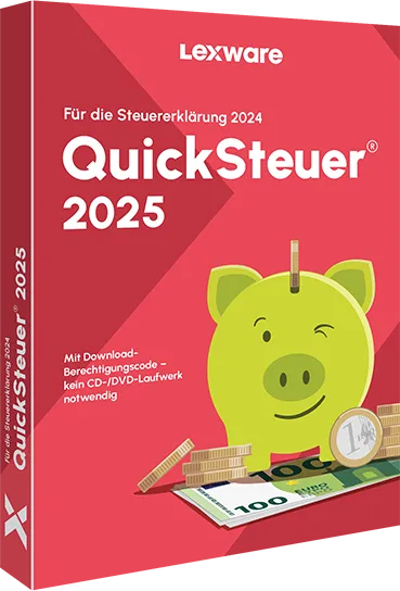 Produktbild: Lexware Quicksteuer 2025, für die Steuererklärung 2024 Mit Download-Berechtigungscode, kein CD-/DVD-Laufwerk notwendig